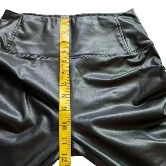 7 For  All Mankind Leggings Black Faux Leather High Rise Women's size Small - Picture 11 of 12